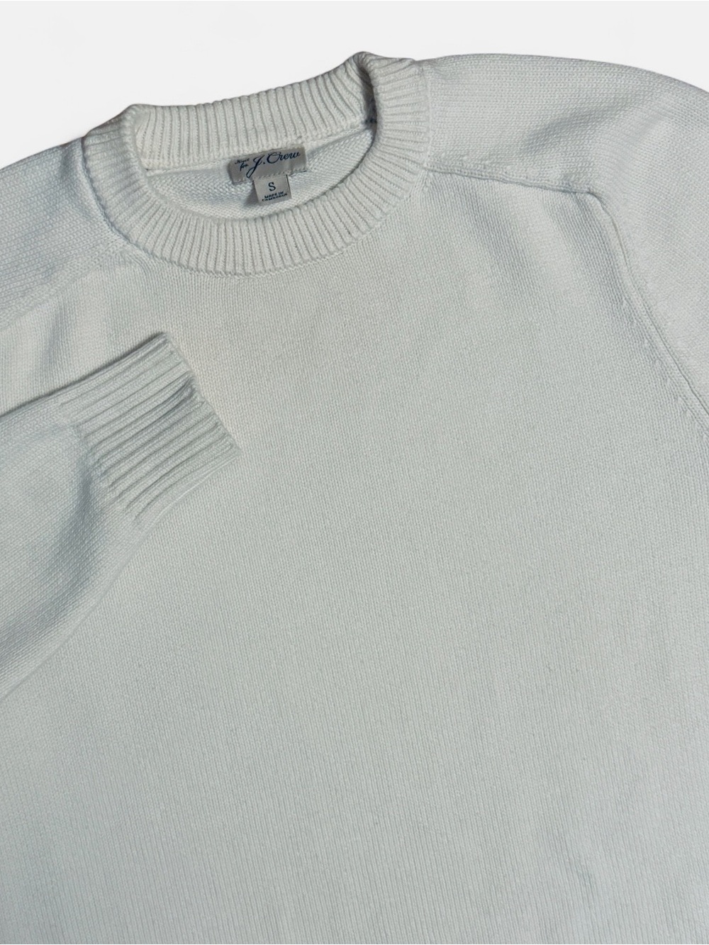 J. Crew Men's Heritage Cotton Crewneck Sweater - Ivory Medium